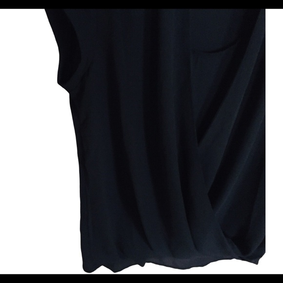 HALOGEN (Nordstrom) Surplice Blouse With V Neck Black Size XS - Picture 5 of 11